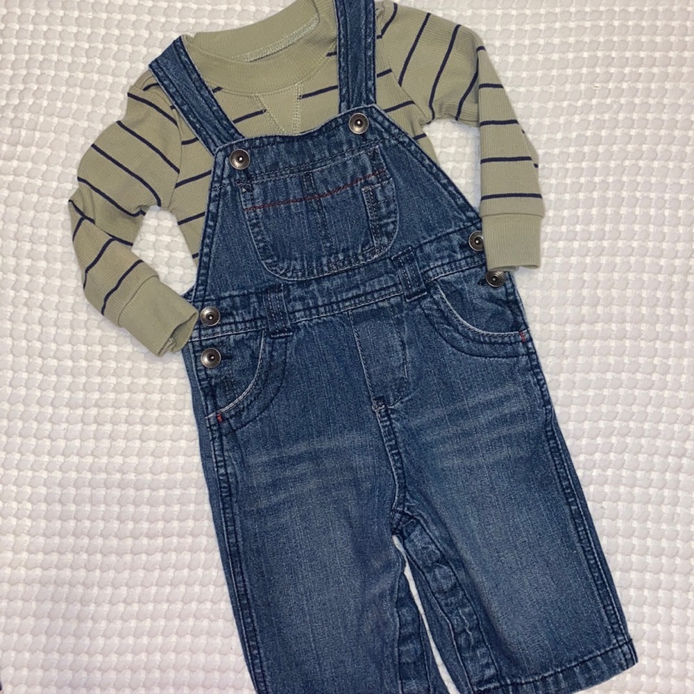 Overalls and long sleeve bundle